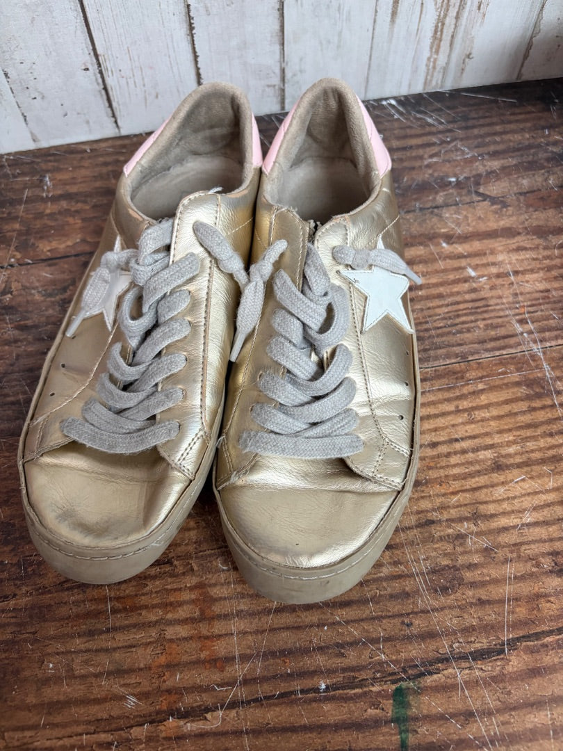 GOLD SHU SHOP STAR SNEAKERS, SHOES A6
