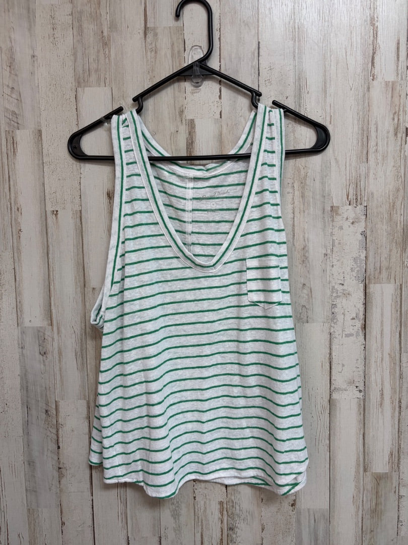 WHITE UNIVERSAL THREADS STRIPE TANK, LADIES XL