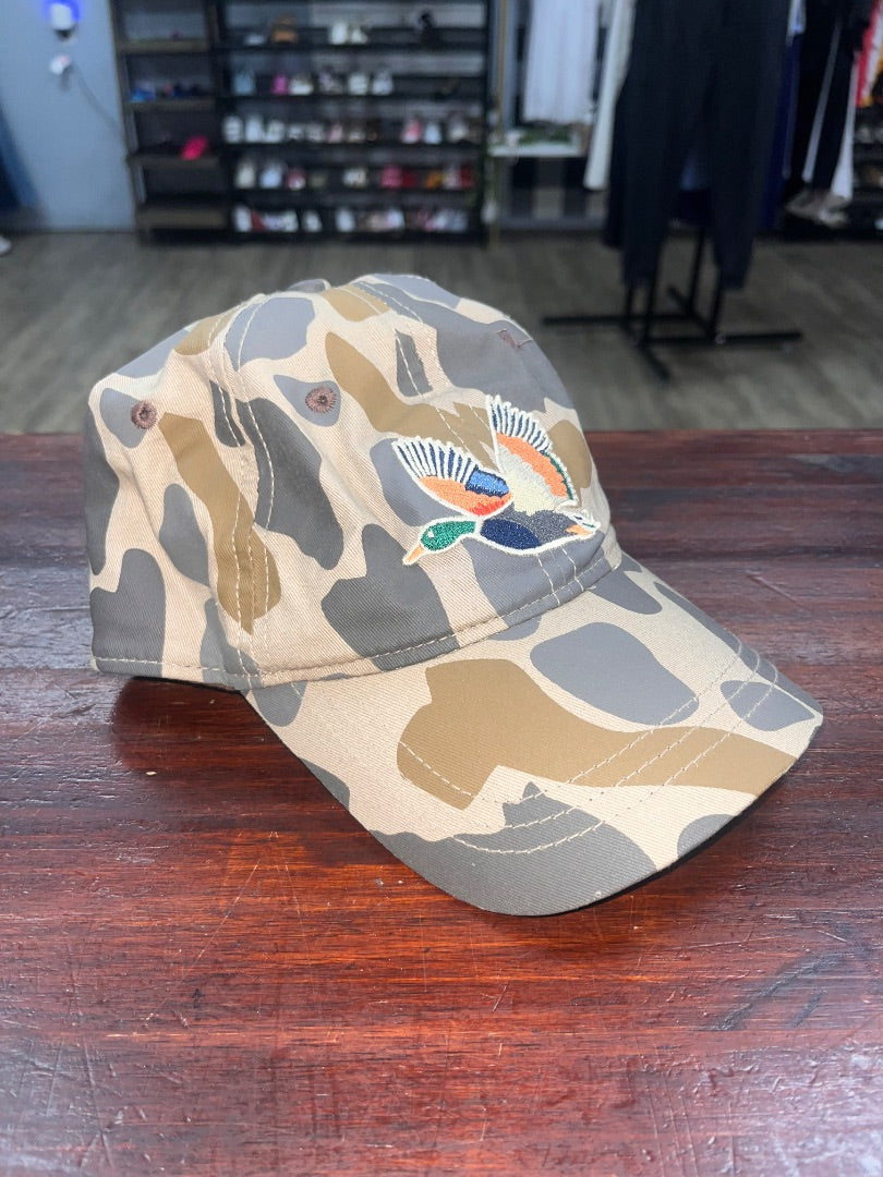BROWN BURLEBO DUCK CAMO CAP, BOYS (10+)