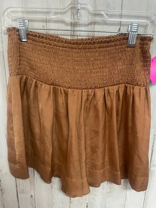 TAN TCEC SMOCKED SHORTS, LADIES S