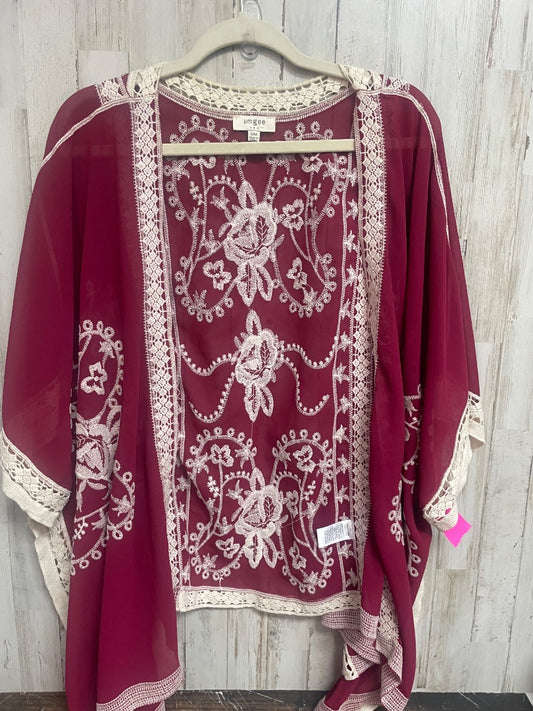 MAROON  SHEER KIMINO, LADIES S/M