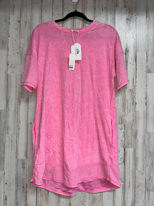 PINK NEW-ME NEW ACID WASHED TSHIRT DRESS, LADIES S