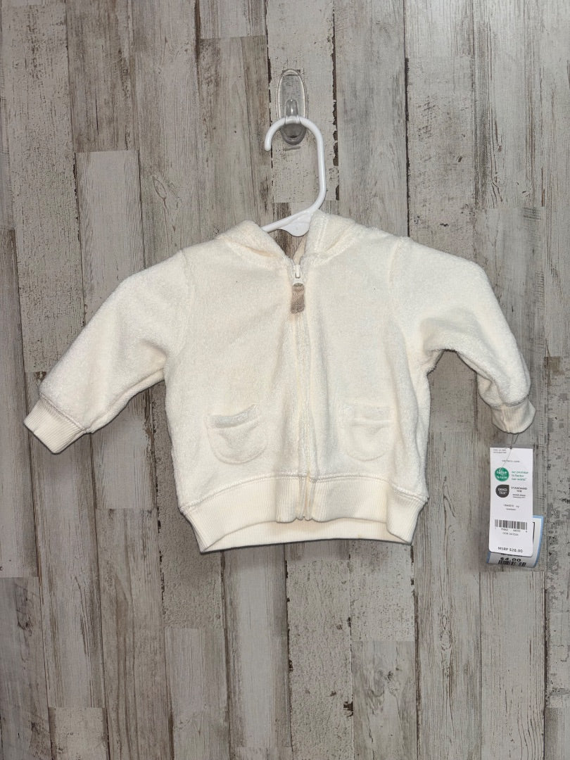 white Carters Hooded Jacket, Boy NB