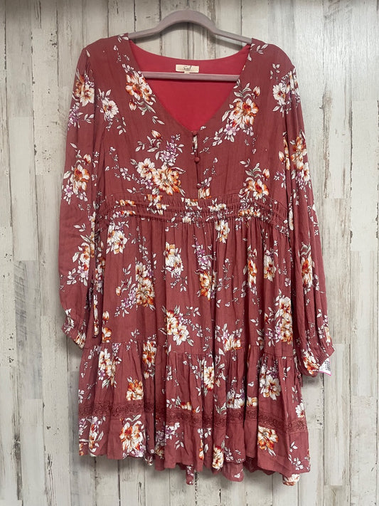 MAUVE EASEL FLORAL DRESS, LADIES S