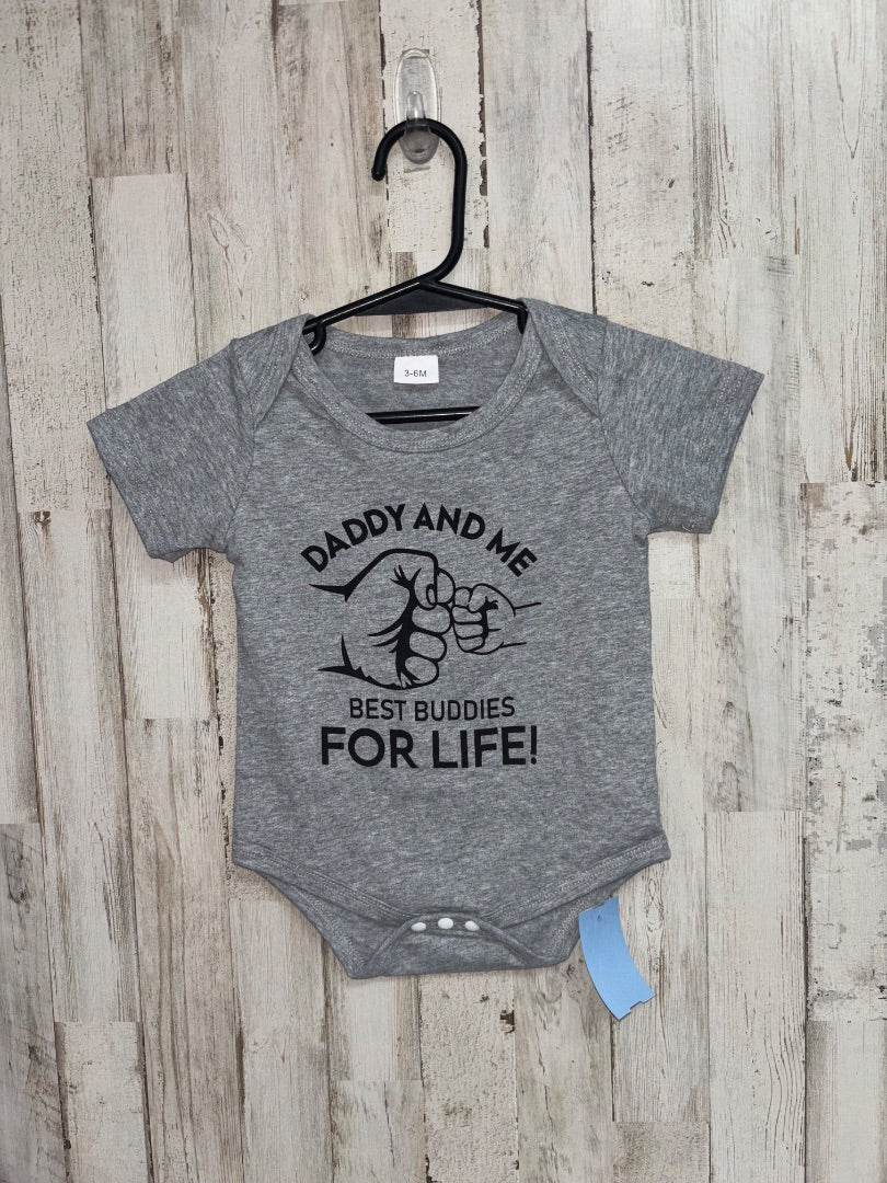 Grey No brand Daddy and me onesie, Boy 3-6M