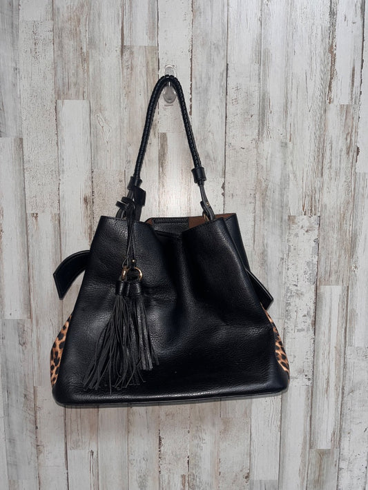 BLACK JEN & CO LEOPARD TRIM PURSE