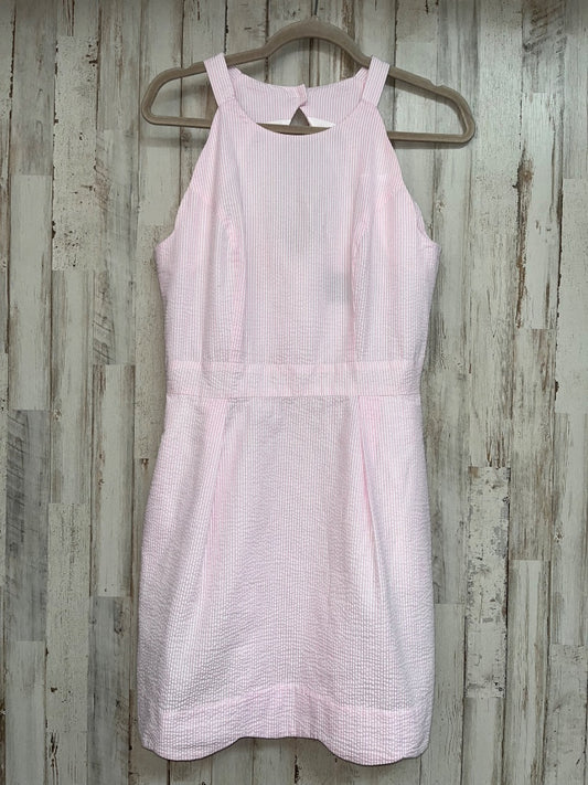 LIGHT PINK LAUREN JAMES SEERSUCKER TANK DRESS, LADIES M