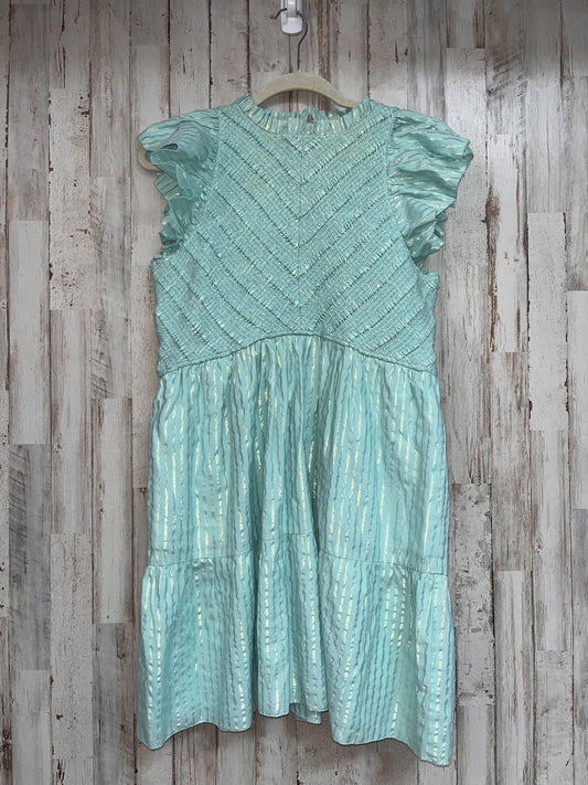 MINT SAYLOR SHIMMER SMOCKED DRESS, LADIES L
