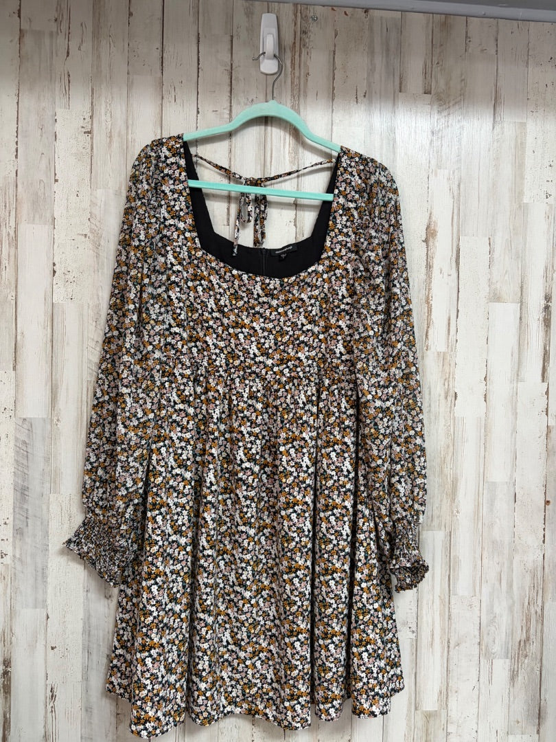 BLACK MITTOSHOP FLORAL DRESS, LADIES L
