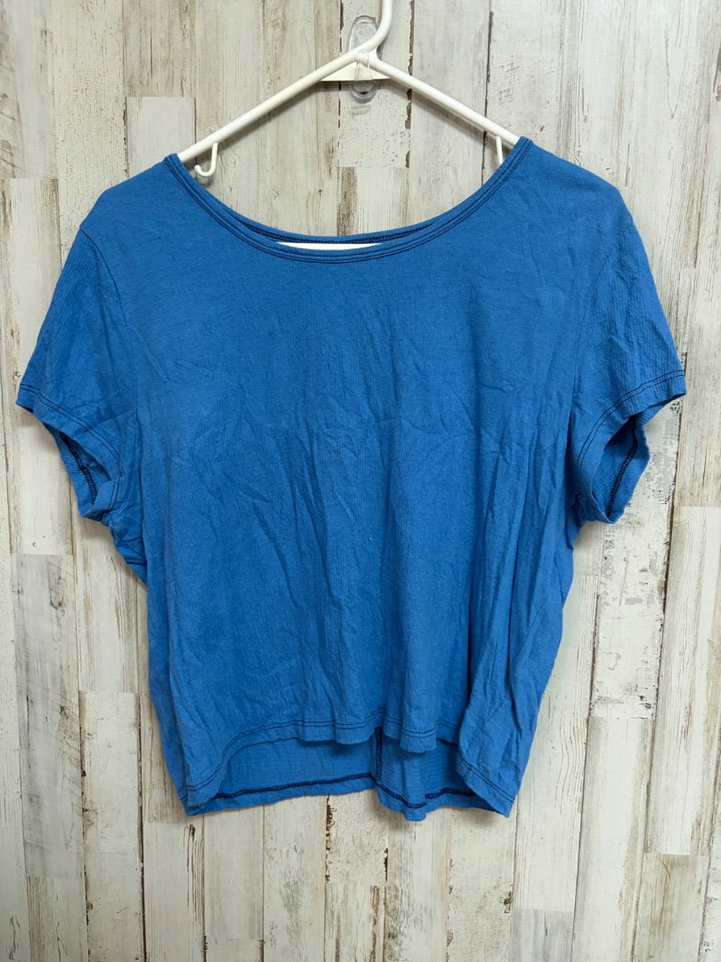 BLUE TRUE CRAFT RIBBED TEE, LADIES L