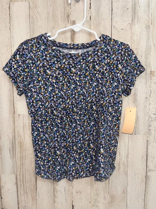 BLACK OLD NAVY FLORAL COTTON TEE, GIRL 5T