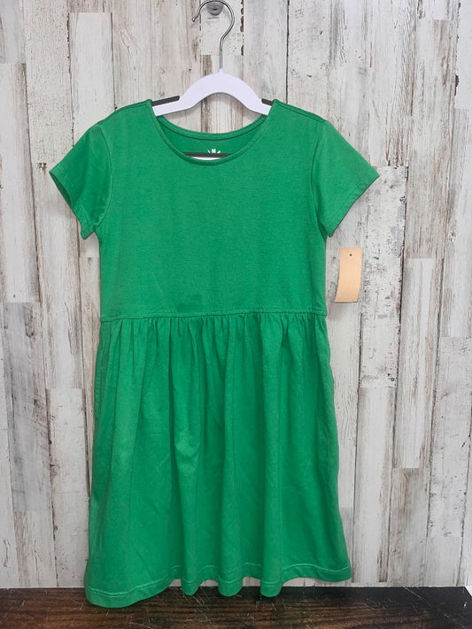 KELLY GREEN PRIMARY COTTON POCKET DRESS, GIRL 6/7