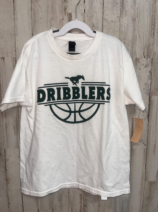 WHITE GILDAN WJ DRIBBLERS TEE, GIRL 6