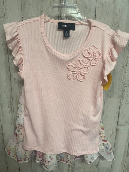 PINK AMY BYER NEW 2PC FLORAL SET, GIRL 7/8