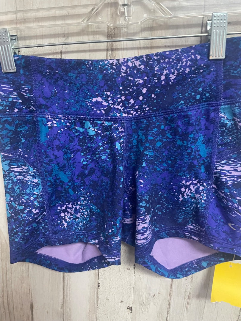 PURPLE CHAMPION SPECKLED TRACK SHORTS, LADIES XS