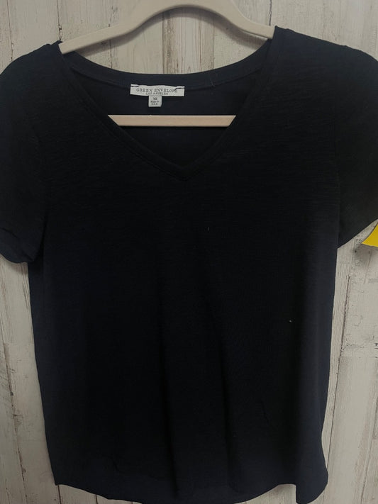 DARK GREY GREEN ENVELOPE SOFT V NECK TEE, LADIES XS