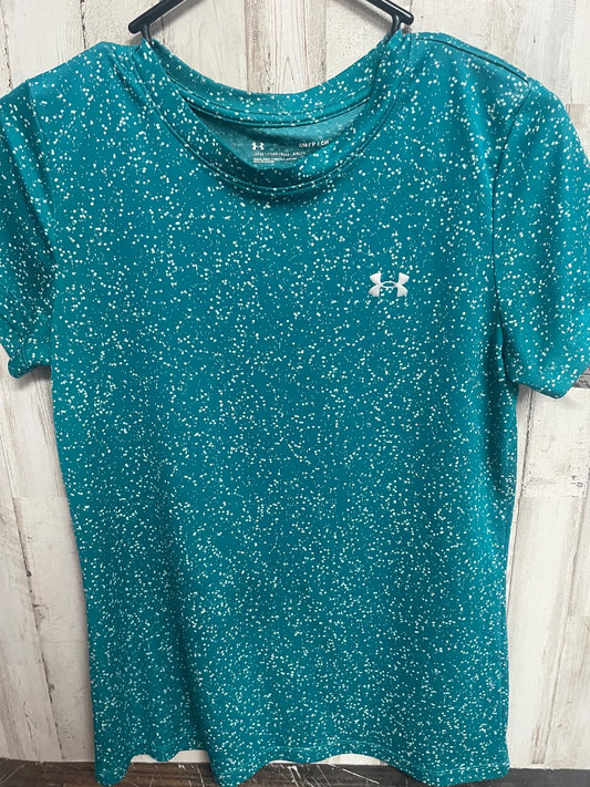 TEAL UNDER ARMOUR SPOTTED DRY FIT LOGO TEE, LADIES S