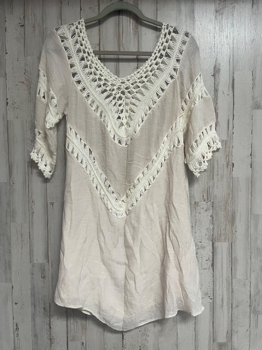 TAN WISHLIST CROCHET MUSLIN SWIM COVER, LADIES S