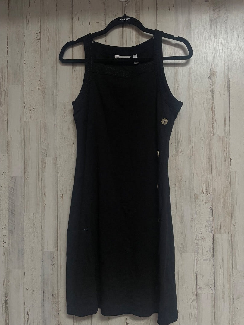 BLACK RAFAELLA BUTTON SIDE TANK DRESS, LADIES S