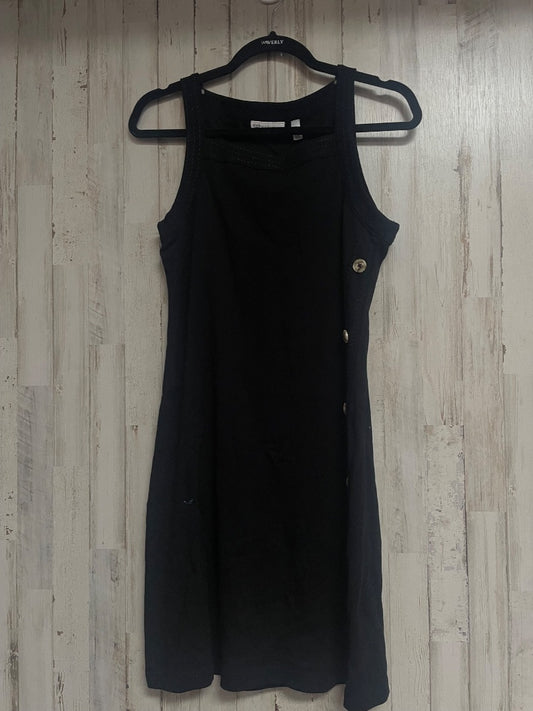 BLACK RAFAELLA BUTTON SIDE TANK DRESS, LADIES S