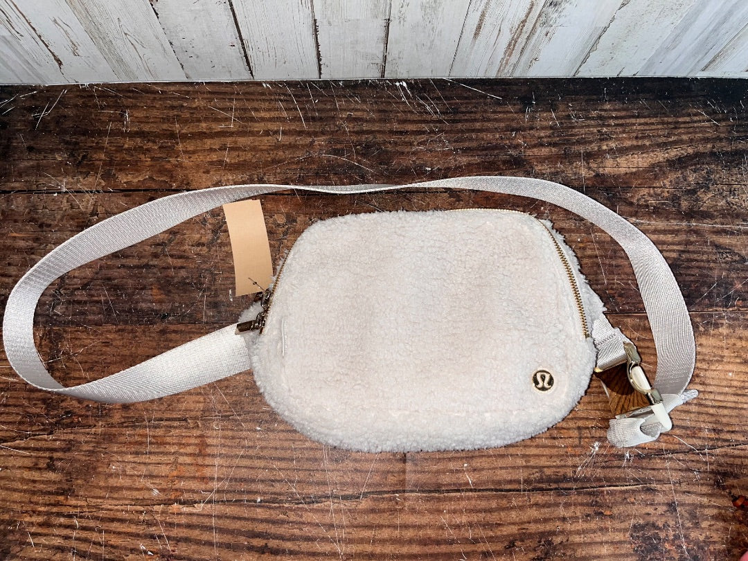 IVORY LULULEMON SHERPA BELT BAG