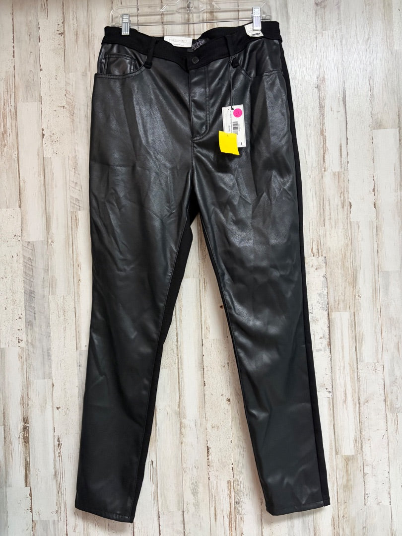 BLACK JUDY BLUE SZ15/32 FEAUX LEATHER PANT, LADIES XL