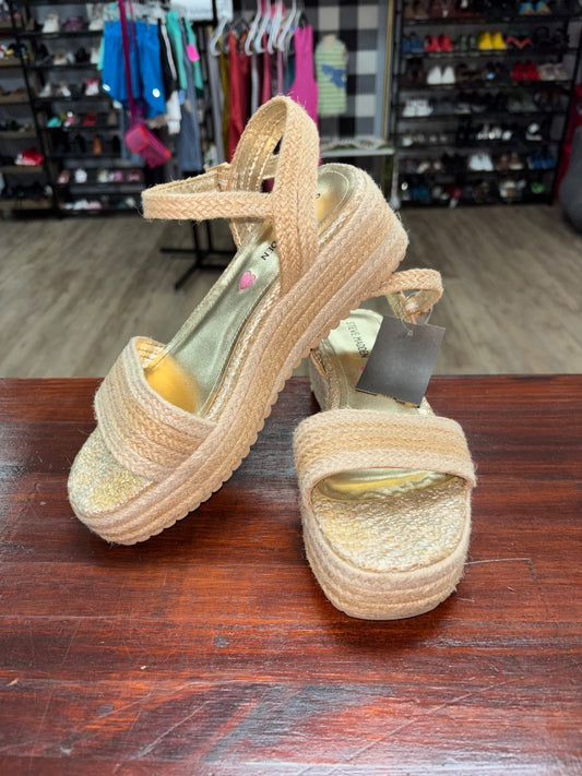 TAN STEVE MADDEN BRAIDED JUTE WEDGE, SHOES Y4