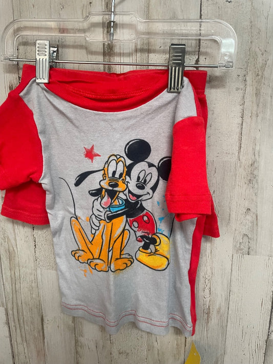 RED DISNEY MICKEY PJ SET, BOY 4T