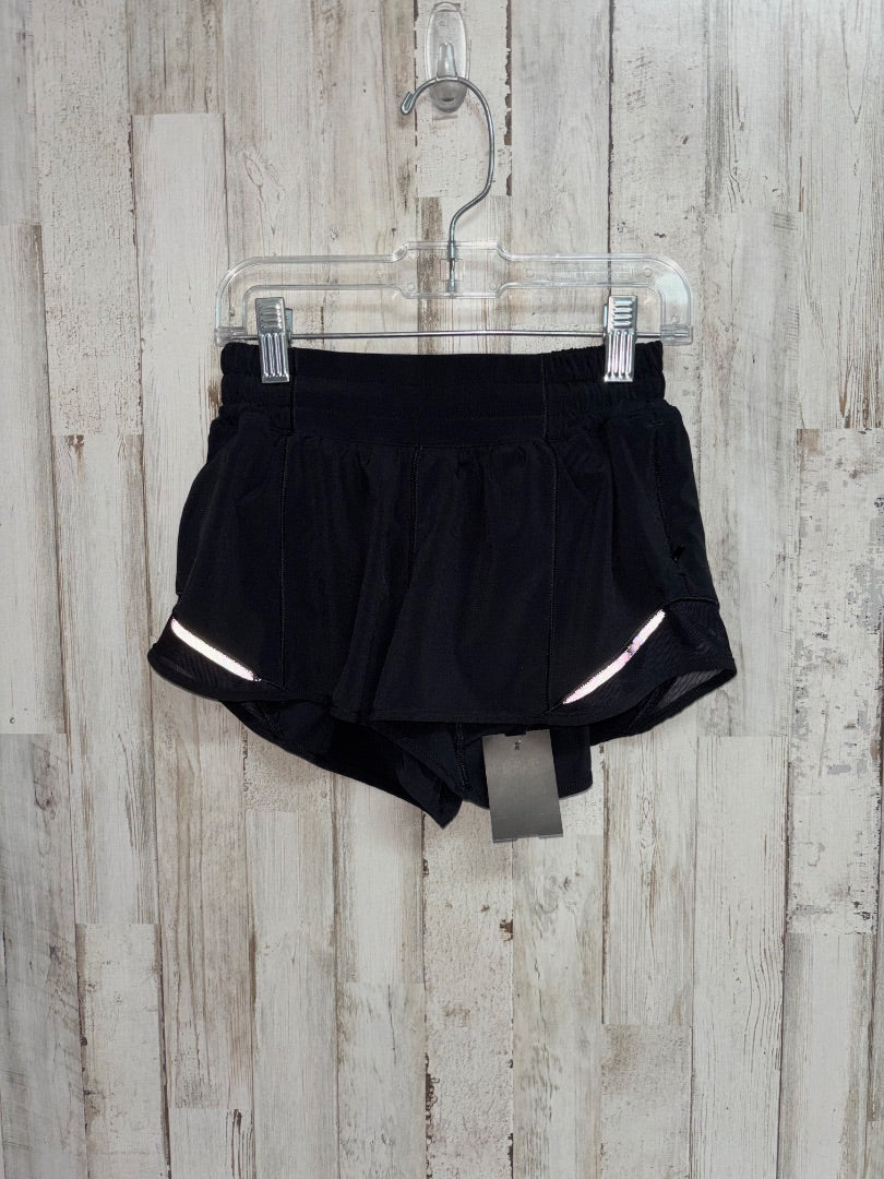 BLACK LULULEMON ATHLETIC SHORTS, GIRLS 5/6