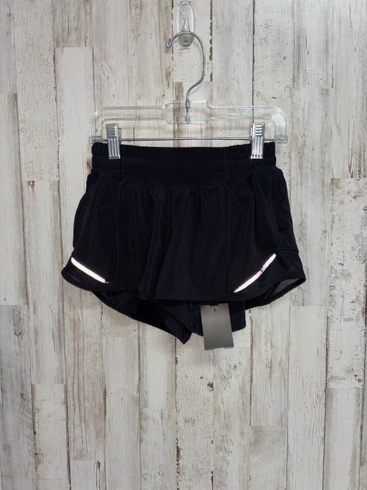 BLACK LULULEMON ATHLETIC SHORTS, GIRLS 5/6