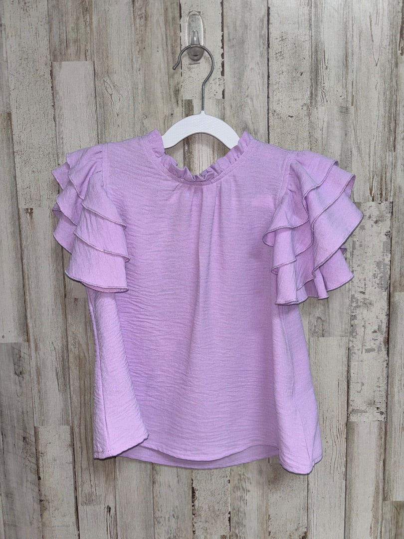 LAVENDAR SHOP THE MINT RUFFLE SLEEVE TOP, GIRLS 8/10