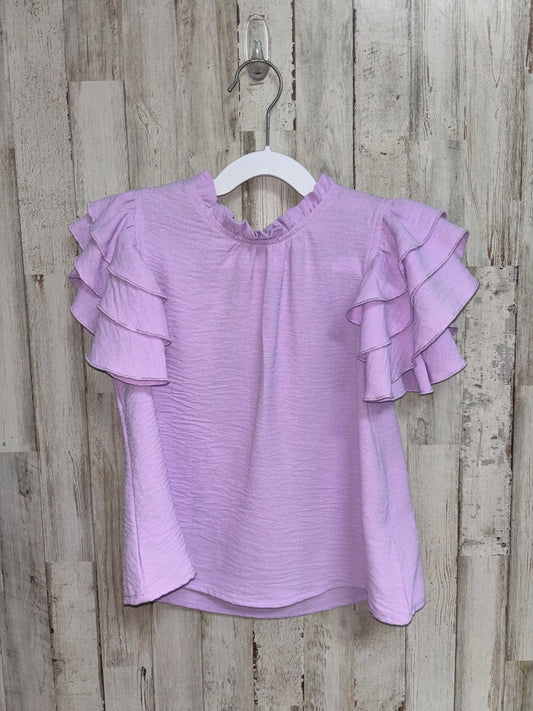 LAVENDAR SHOP THE MINT RUFFLE SLEEVE TOP, GIRLS 8/10