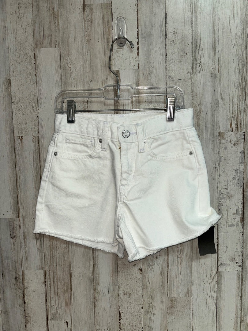 WHITE OLD NAVY HI RISE SHORT, GIRLS 8