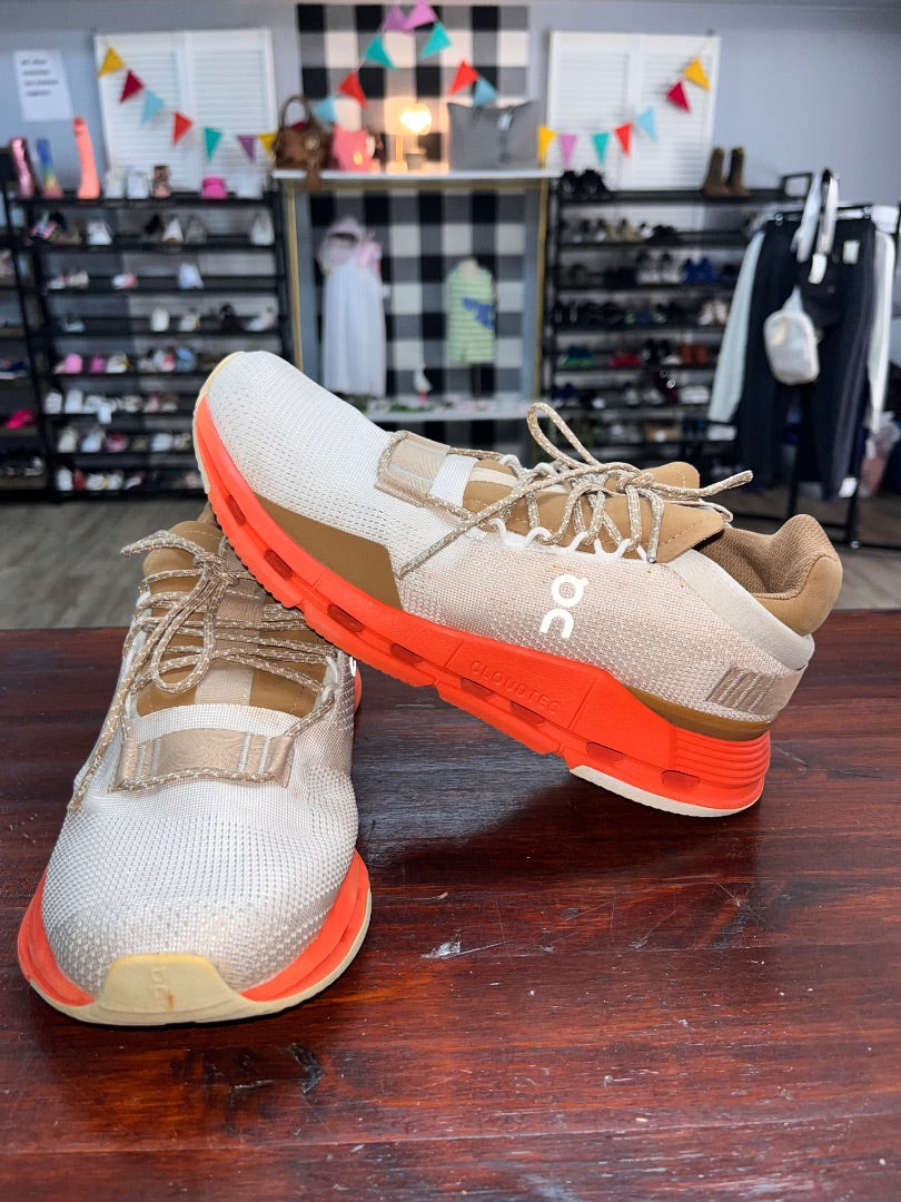 BROWN/ORANGE ON CLOUD CLOUDTEC SNEAKERS, SHOES A8.5