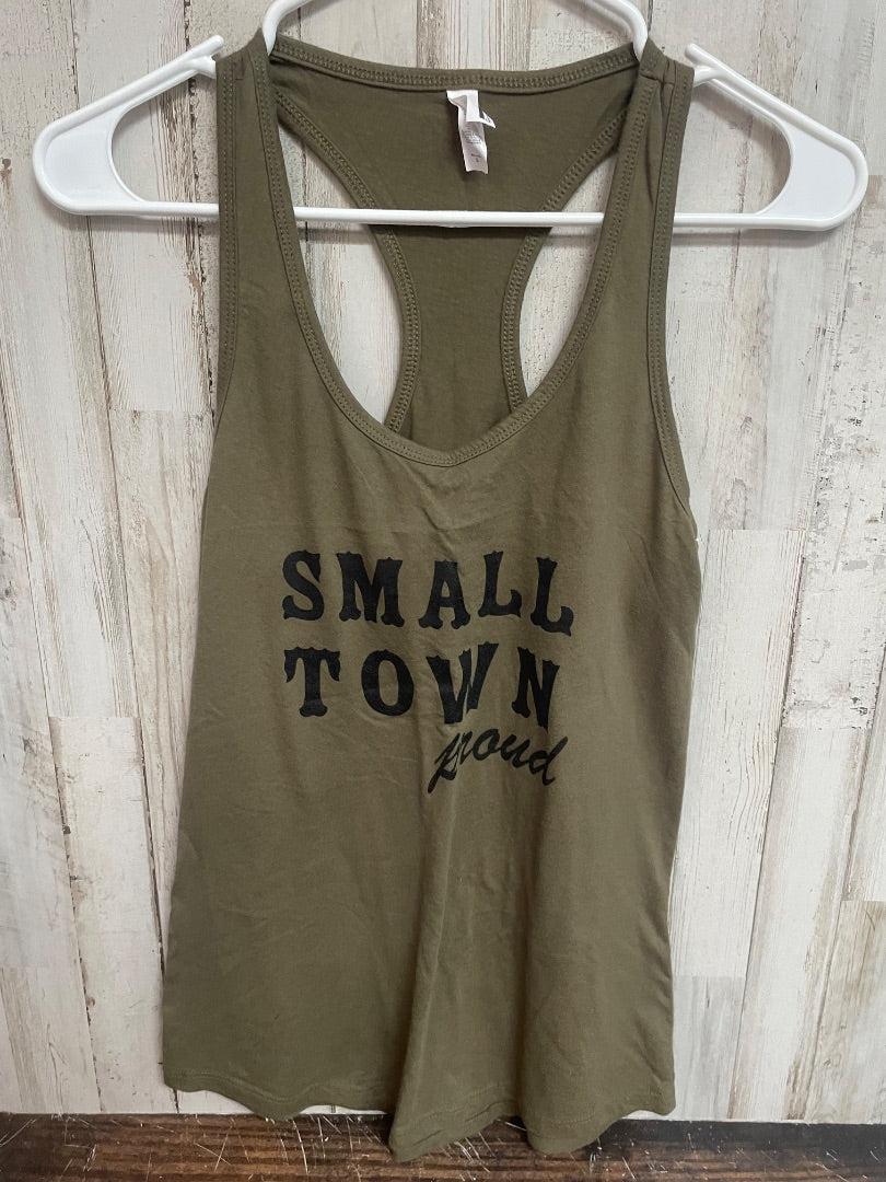 OLIVE IDEAL SMALL TOWN PROUD TANK, LADIES S
