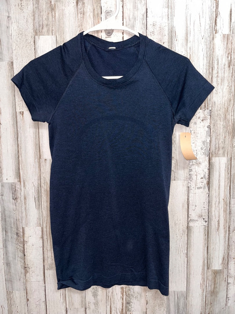 NAVY LULULEMON SZ 4 SWIFTLY TECH TEE, LADIES S