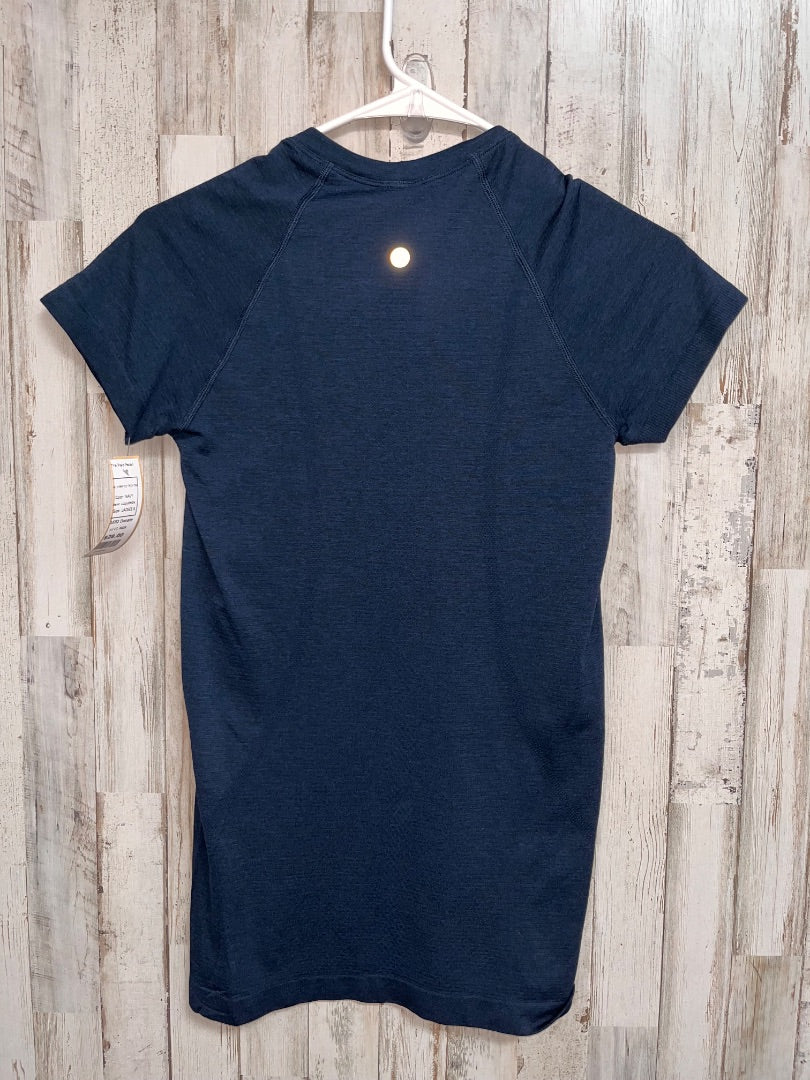 NAVY LULULEMON SZ 4 SWIFTLY TECH TEE, LADIES S
