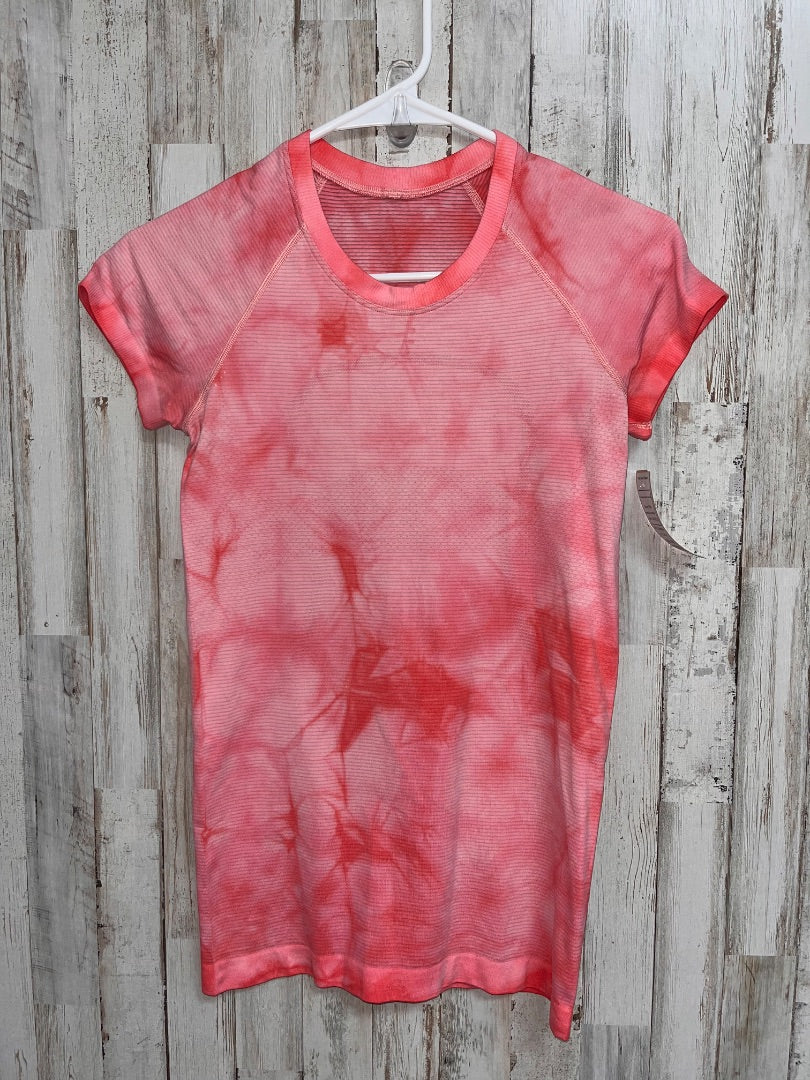 PINK LULULEMON SZ 4 SMOKY SWIFTLY TECH TEE, LADIES S