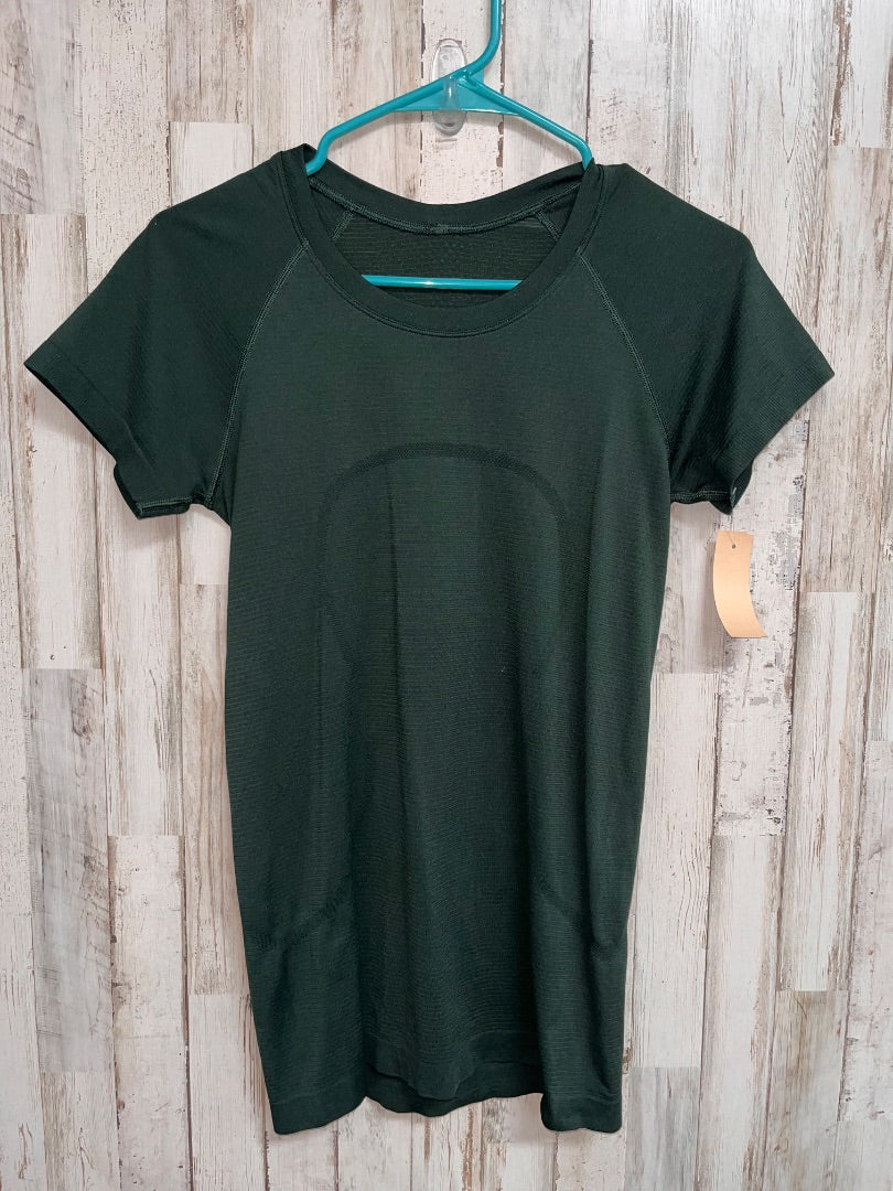 HUNTER GREEN LULULEMON SZ 6 SWIFTLY TECH TEE, LADIES M