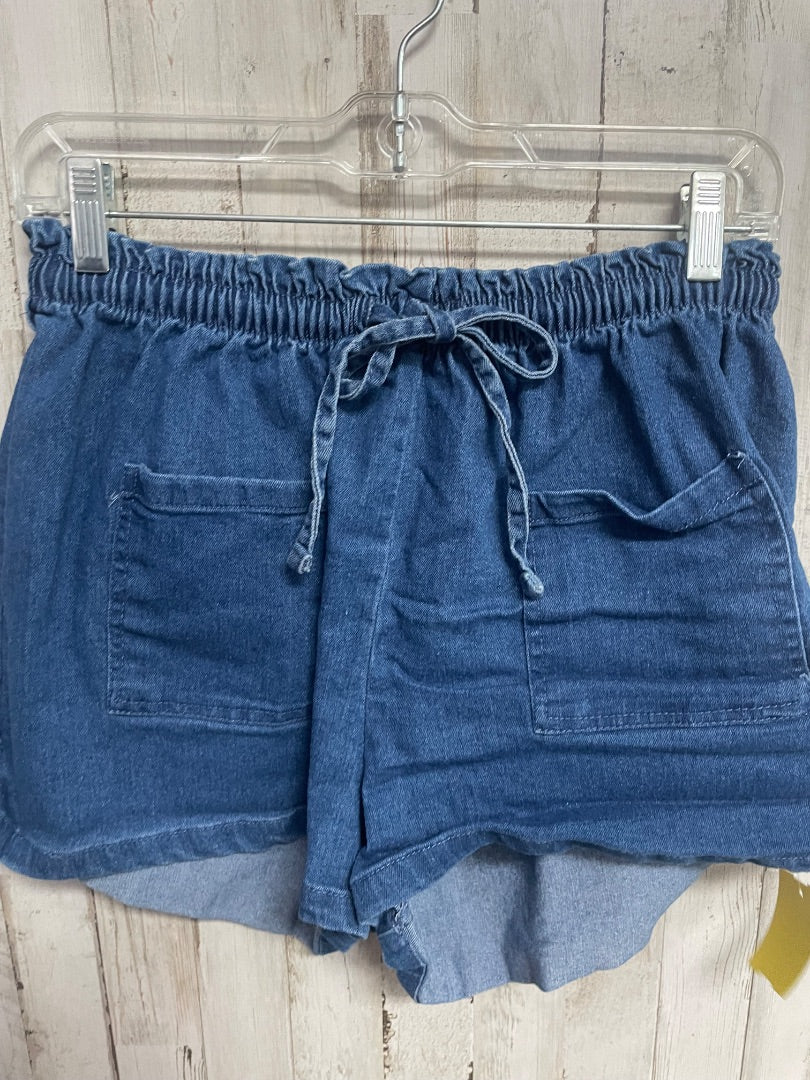 DENIM GREEN GODDESS PAPER BAG POCKET SHORTS, LADIES S
