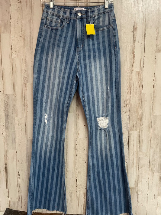 DENIM CELLO NEW STRIPE FLARES SZ 5, LADIES S
