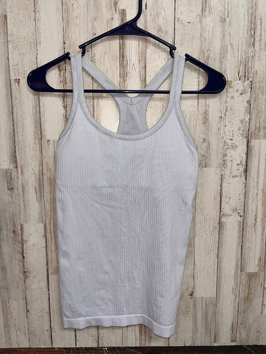 LIGHT BLUE LULULEMON SZ 6 RIBBED FULL LENGTH TANK, LADIES M