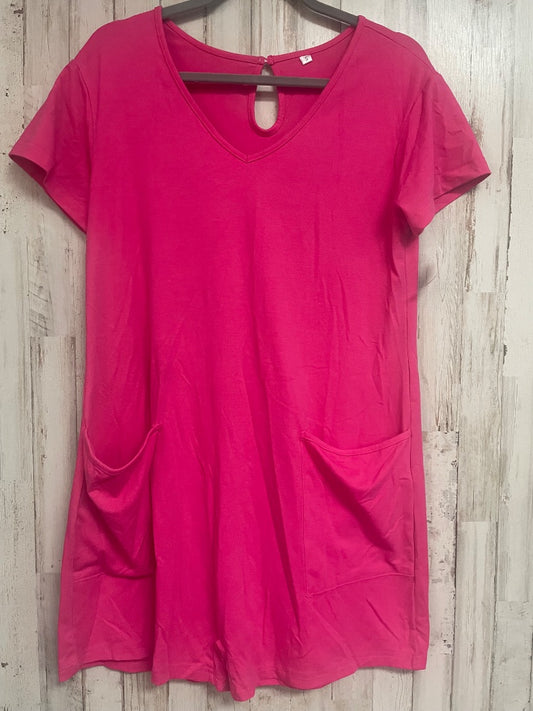 PINK SHEIN COTTON POCKET ROMPER, LADIES S