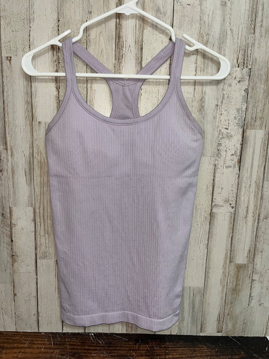 LILAC LULULEMON SZ 6 RIBBED FULL LENGTH TANK, LADIES M