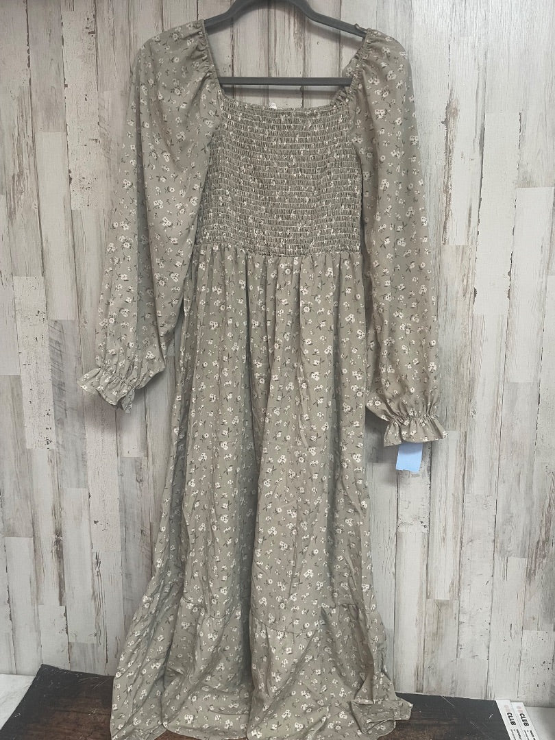 SAGE BY THE RIVER SMOCKED FLORAL TIER MAXI, LADIES M
