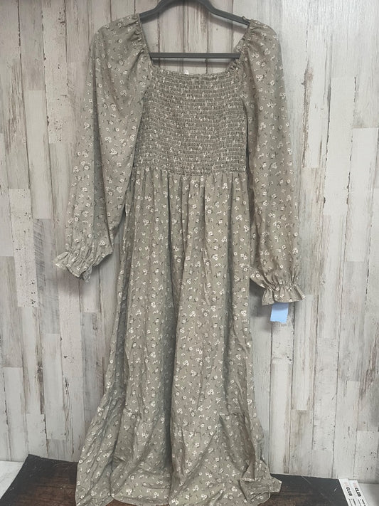 SAGE BY THE RIVER SMOCKED FLORAL TIER MAXI, LADIES M