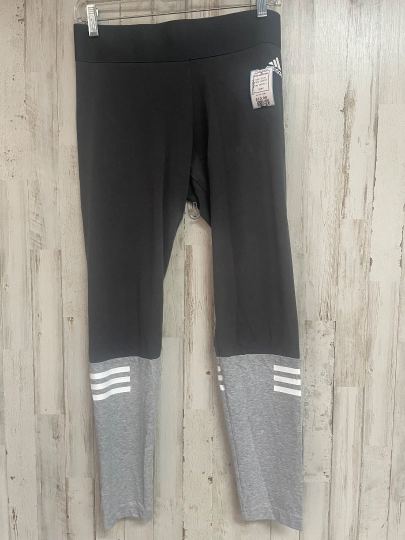 GREY ADIDAS LOGO LEGGINGS, LADIES L