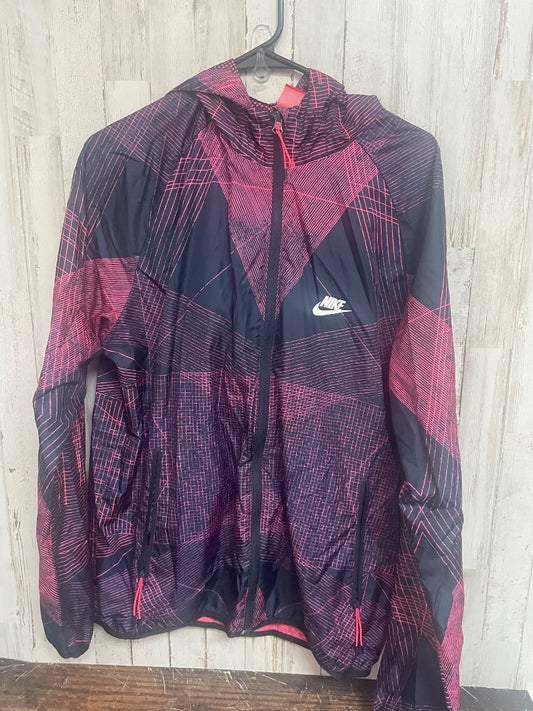 NAVY/PINK NIKE PRINTED RAIN JACKET, LADIES L