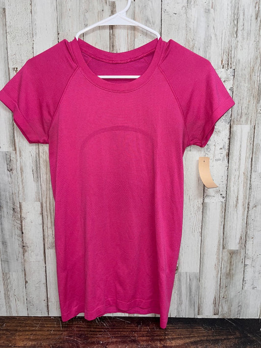 PINK LULULEMON SZ 6 SWIFTLY TECH TEE, LADIES M