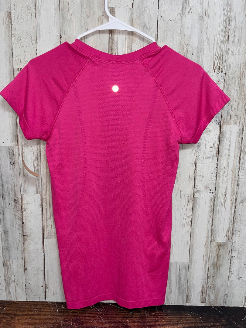 PINK LULULEMON SZ 6 SWIFTLY TECH TEE, LADIES M